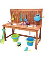 Outdoor Learning Kitchen with 2 Sinks and 2 Pumps