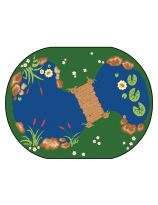 Tapis « L’étang » de Carpets for Kids® - Ovale, 1,7 x 2,5 m (5,10' x 8,4')
