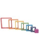 Ensemble de 7 pièces d’architecture arc-en-ciel TickiT® - Carrés