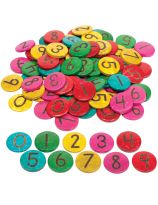 Coconut Small Numbers 0-9 - Set of 100
