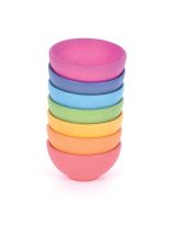 Rainbow Wooden Bowls - Set of 7