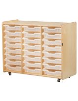 Mobile Cart, 3/4" Birch - 24 Drawers