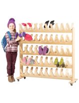 Stock Wooden Toys Birch Boot Tray for 50 Boots/Shoes - Large