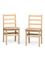 Little Scholars&trade; Wooden Chairs 2 Pack 16"