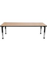 As We Grow&trade; Oak Black Rectangular Adjustable Table 30" x 72" 
