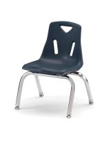 Berries&reg; Stacking Chair With Chrome-Plated Legs - 10" Height - Navy
