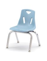 Berries&reg; Stacking Chair With Chrome-Plated Legs - 12" Height - Coastal Blue