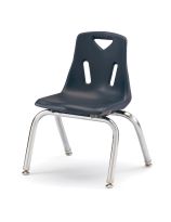 Berries&reg; Stacking Chair With Chrome-Plated Legs - 12" Height - Navy
