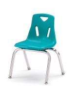 Berries&reg; Stacking Chair With Chrome-Plated Legs - 14" Height - Teal