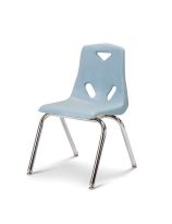 Berries&reg; Stacking Chair With Chrome-Plated Legs - 16" Height - Coastal Blue