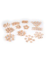 Ensemble TickiT® de pièces en bois naturel - 120 pièces