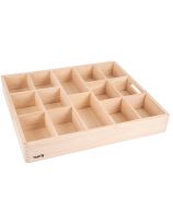 Plateau TickiT® en bois pour le tri - 14 compartiments