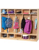 Stock Wooden Toys 60" Locker with Bench - Birch