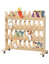 Stock Wooden Toys Birch Boot Tray for 32 Boots/Shoes - Small