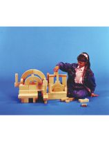 Blocs en bois de feuillus - 130 pièces