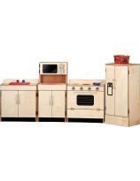 Ensemble complet de 4 appareils ménagers Stock Wooden Toys en bouleau