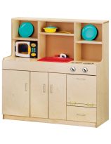 Cuisine 4-en-1 Stock Wooden Toys en bouleau