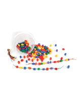 Lacing Beads Pack of 192 With 6 Laces And Container 