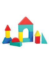Blocs de construction colorés Edu-Blocks géants, 12 cm (4 ¾"), dans une boîte - 32 pièces