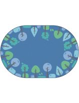 Carpets for Kids&reg; KIDSoft&trade; Tranquil Trees - Blue - 6' x 9' Oval