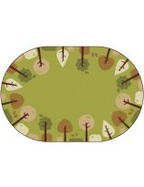 Carpets for Kids&reg; KIDSoft&trade; Tranquil Trees - Green - 6' x 9' Oval