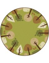 Tapis KIDSoft™ de Carpets for Kids® - Arbres paisibles - Vert - Rond, 1,8 m (6')