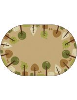 Tapis KIDSoft™ de Carpets for Kids® - Arbres paisibles - Havane - Ovale, 2,4 x 3,6 m (8' x 12’)