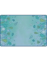 Carpets for Kids&reg; KIDSoft&trade; Falling Leaves Border - Blue - 7'6" x 12' Rectangle