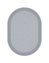 Tapis Joy Carpets de Kid Essentials®, collection Like Home™ - Ovale, 1,6 m x 2,3 m (5' 4" x 7' 8") - Argent