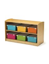 Bamboo Shelving Unit with Vibrant Mixed Tub Combo