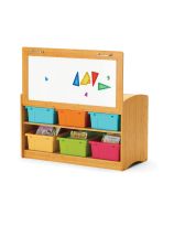 Hide-Away Shelf with Vibrant Tubs