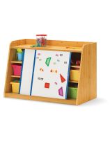 Write and Store Shelf with 2 Boards and Vibrant Tubs