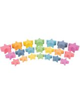 Rainbow Wooden Stars - Pack of 21