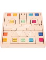 Wooden Building Gem Blocks with Tray - 39 Pieces