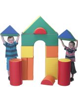 Blocs modulaires de 30 cm - Ensemble B de 14 blocs - Arc-en-ciel