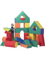 Blocs modulaires de 30 cm - Ensemble A et B de 35 blocs - Arc-en-ciel