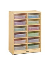 Jonti-Craft&reg; 12 Paper-Tray Mobile Storage - With Clear Paper-Trays