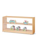 Jonti-Craft&reg; Toddler Adjustable Mobile Straight-Shelf - See-Thru Back