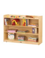 Adjustable Mobile Straight-Shelf with Lip - Plywood Back