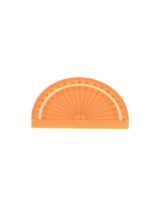 Clear-View Protractor - 4" (10 cm) Base, Orange