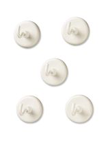 Crochets magnétiques très solides - Ensemble de 5 (Blanc)