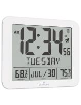 Horloge atomique numérique murale avec capteur sans fil