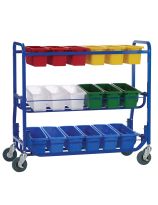 Library on Wheels&trade; With 18 Small Tubs