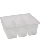 Large Divided Book Tub - Clear