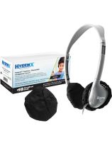 HamiltonBuhl&reg; HygenX Sanitary, Disposable Ear Cushion Covers for 2.5" (6.4 cm) Personal-Sized Headphones and Headsets - Pack of 50 - Black