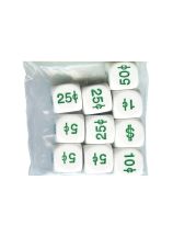 Educational Money Dice - Set of 10