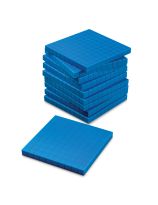 Spectrum Opaque Base Ten Blocks, 10's Flats - Blue, Pack of 10
