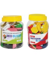 Wooden Deci-Blocks™ with Pattern Blocks Set