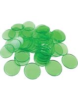 Economy Transparent One-Colour Counters (Green)