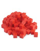 Spectrum Opaque Base Ten Non-Linking Unit cubes, Red  - Pack of 100